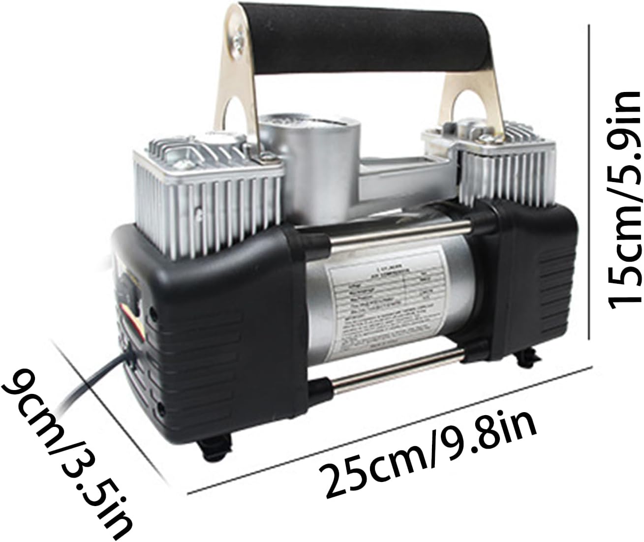 Mihauuke エアコンプレッサーツールボックス - アウトドア整備ツールキット | 12V多機能エアポンプ 緊急時旅行キャンプ家