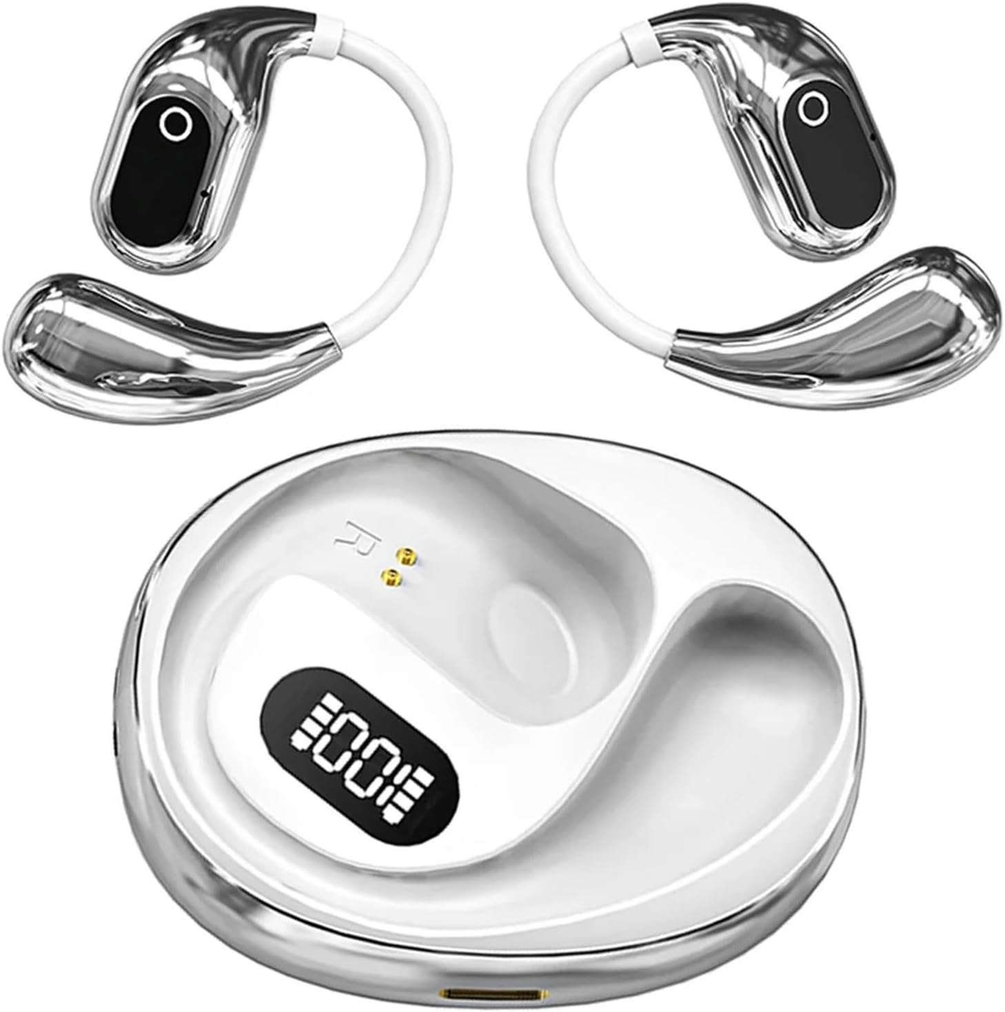 Headphones AI Real Time AI Translator Earbuds 138 Languages Bluetooth-Compatible 5.3 Two-Way Voice Translator Translator Headset Portable(Orange)