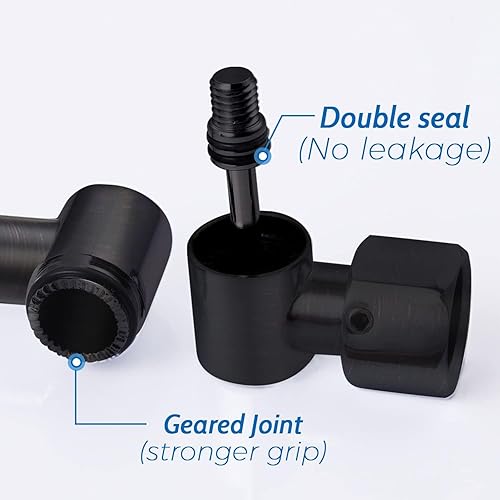 Miniatura 7 de G-Promise Cabezal de ducha tipo lluvia de metal de 12 pulgadas con brazo de extensión ajustable de 15 pulgadas, cabezal de ducha de lluvia de alta