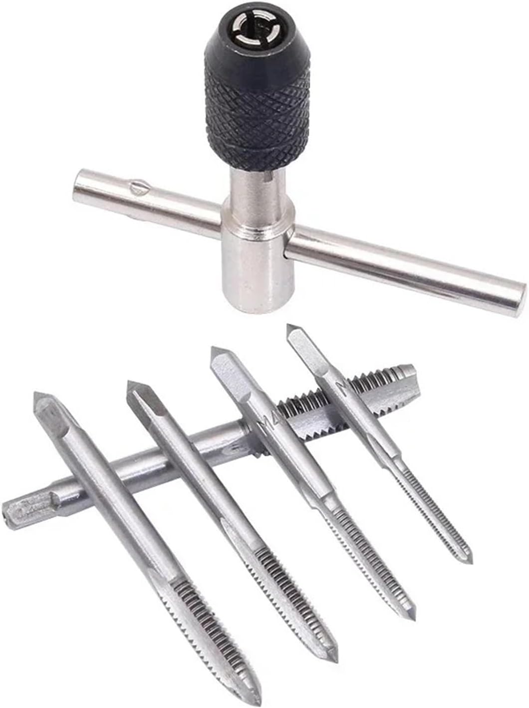 6PCS/Set Tap Drill Wrench Tapping Threading Tool M3-M8 Screwdriver Tap Holder Hand Tool Thread Metric Tap Screw Taps