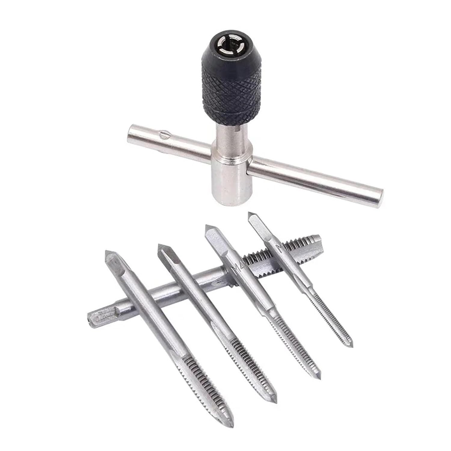 6PCS/Set Tap Drill Wrench Tapping Threading Tool M3-M8 Screwdriver Tap Holder Hand Tool Thread Metric Plug Tap Screw Taps