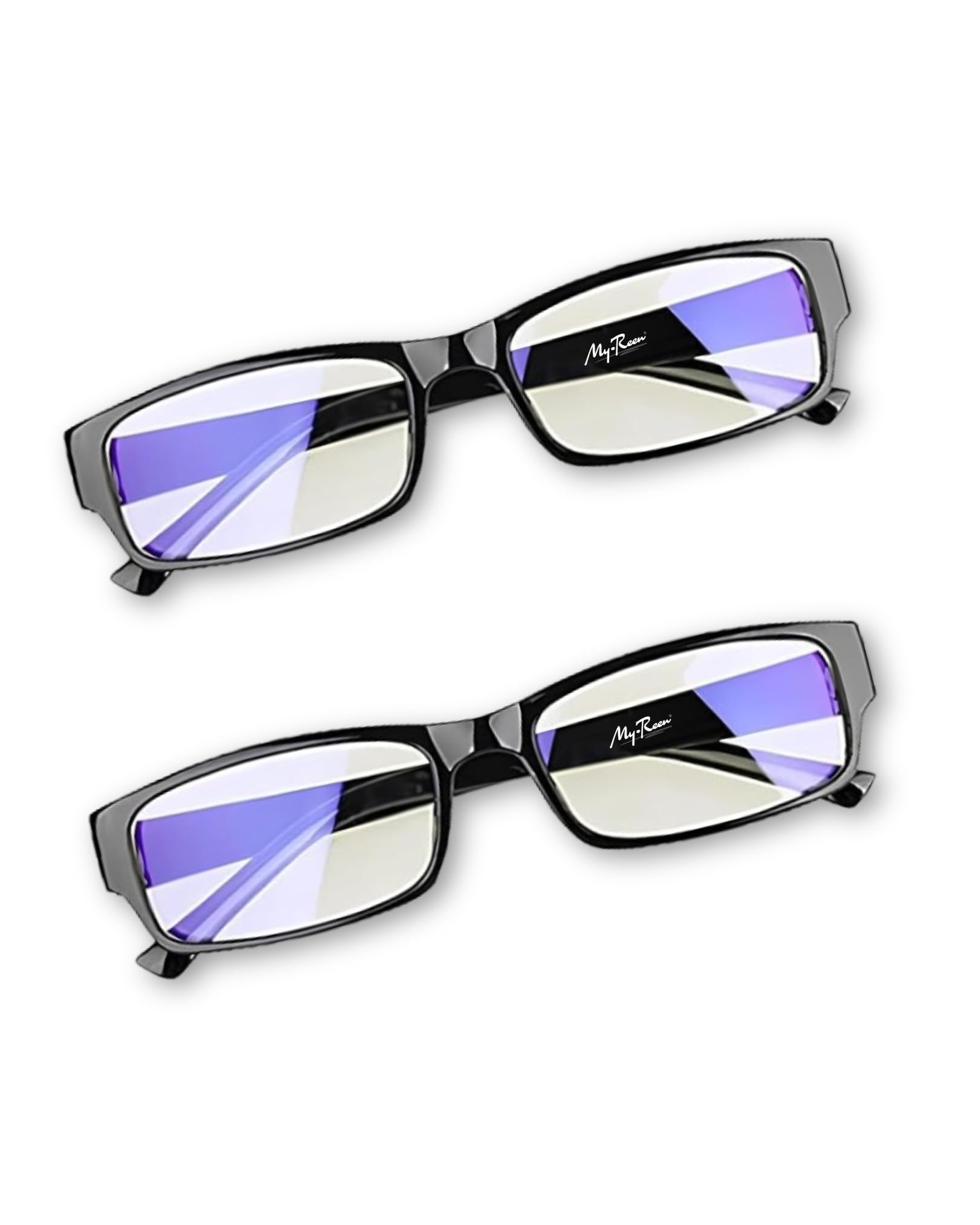 myreen (PACK OF 2 One Power Auto Focus Spring Reading Glasses for Men & Women | +0.5 to +2.5 Power Flex Focus Blue Light Blocking Specs | Readers for Computer, Books, Newspaper Reading