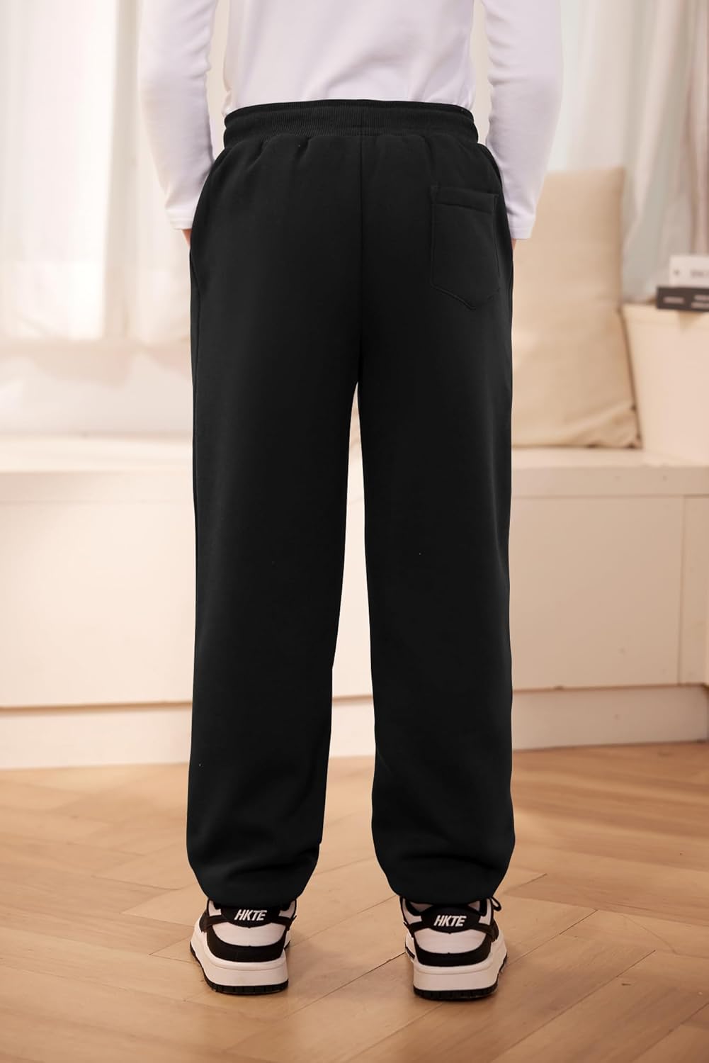 Unisex Kids Winter Active Sherpa-Lined Fleece Sweatpants Warm Athletic Jogger Pants with Pockets 3-14 Years