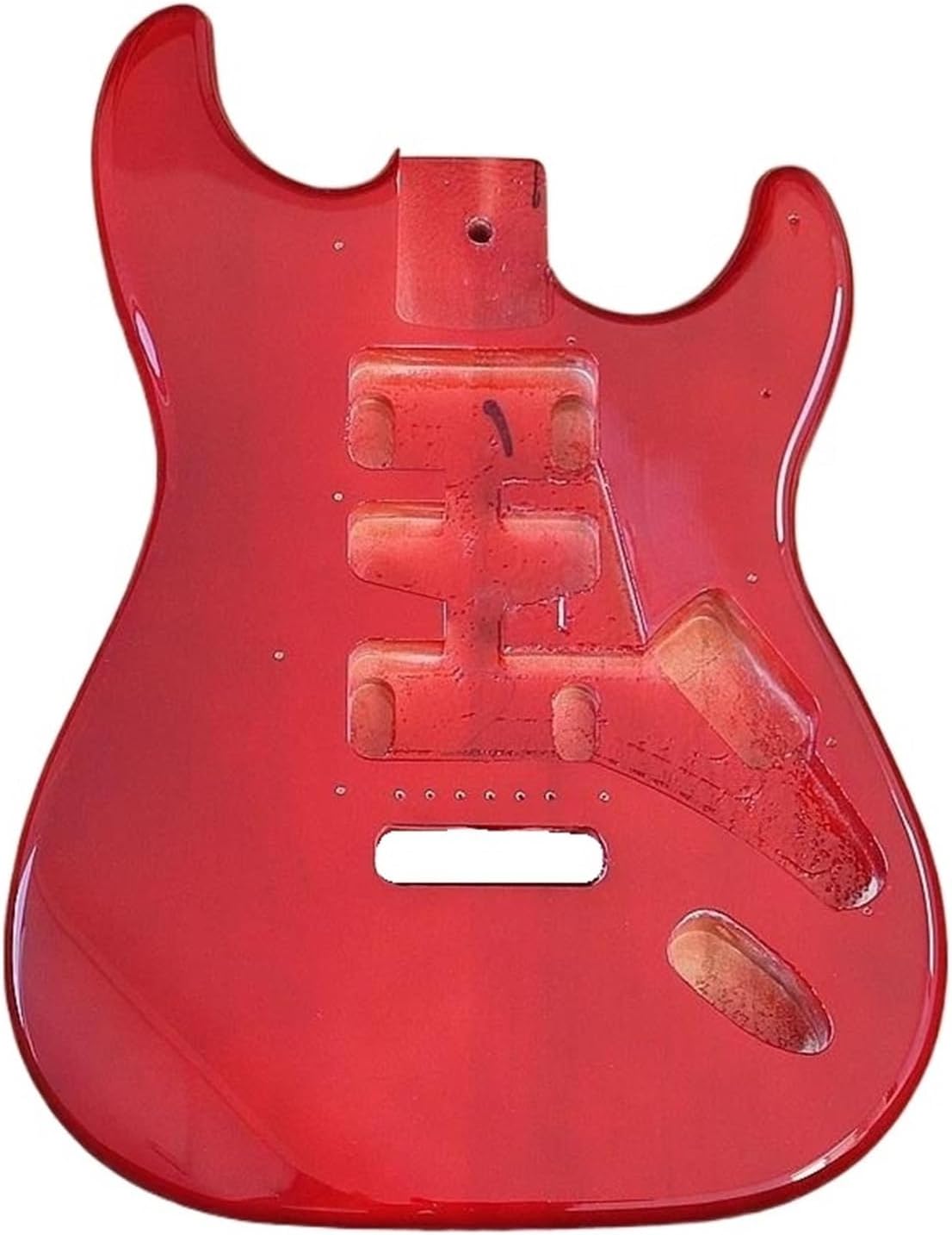 オコウメスタッフ レッドギター-guitar肉叢 クオンティティー光輝エレキギターバレルボディ ギターバレル添え物 ギターパート ポプラ元 ミカンギターボデ (
