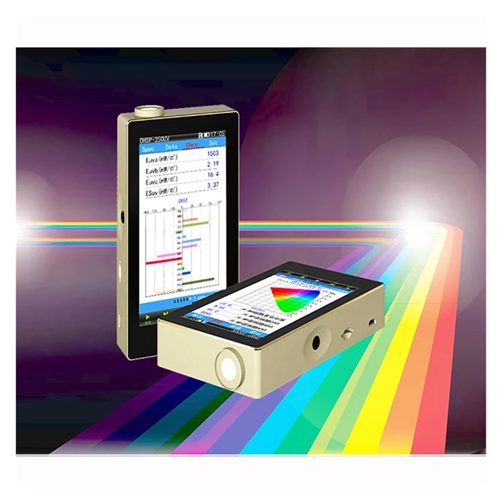 Medidor UV, ESPECTRÓMETRO DE LUZ MEDICIÓN UV 230-850 nm OHSP-350UV PROBADOR UVA UVB con diseño fácil de usar