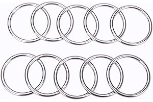 10 Pack 2 Inch Welded Stainless Steel O Rings