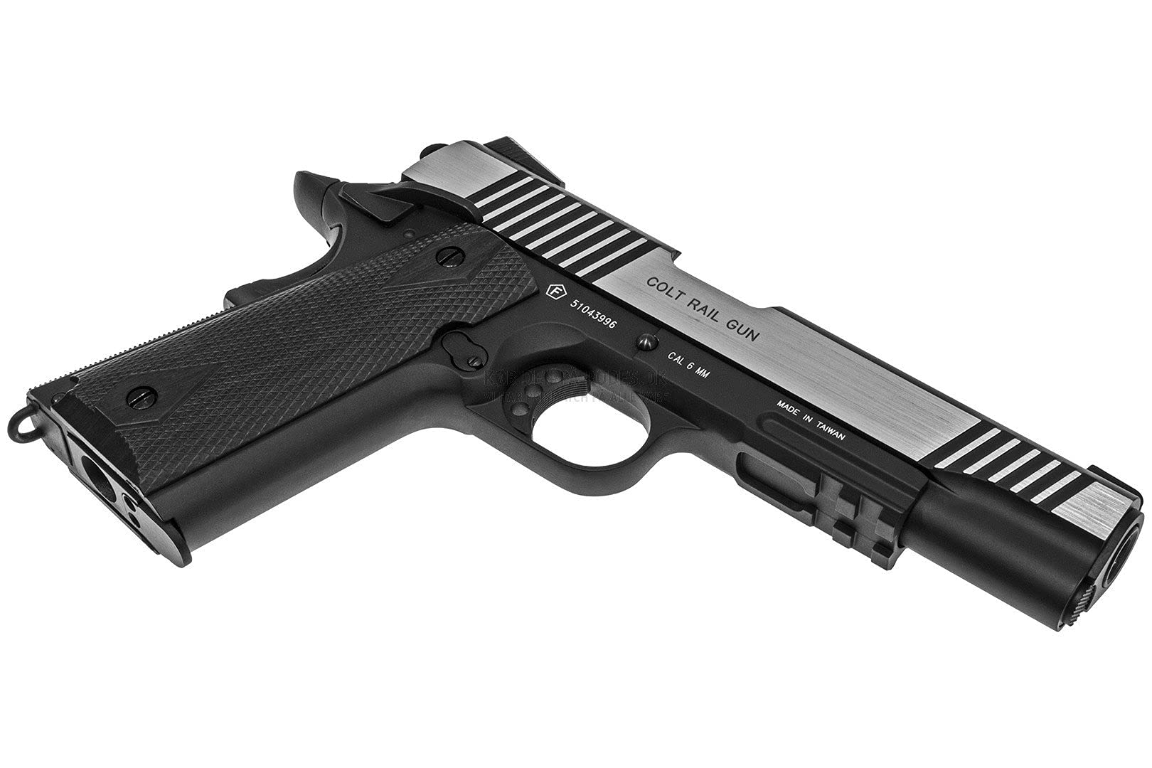 Colt 1911 Rail Gun Bicolor GBB CO2 6mm Pistola Airsoft Calibre 6mm