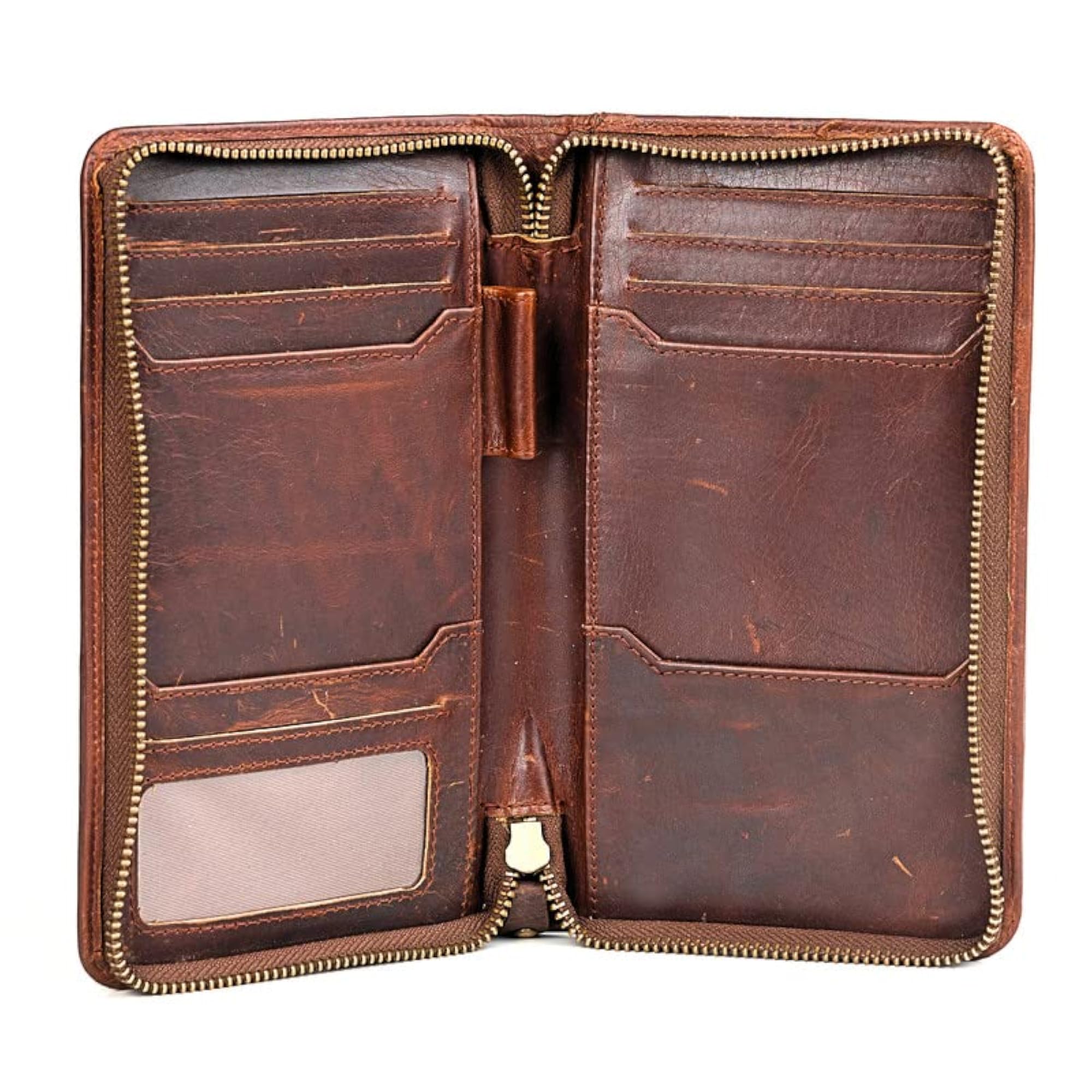 Genuine Leather RFID Protected Passport Holder, Travel Wallet