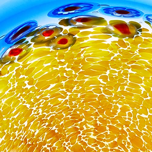 Dale Tiffany Westwind Art Glass Wall Decor Plate,Orange,Large #TOP4