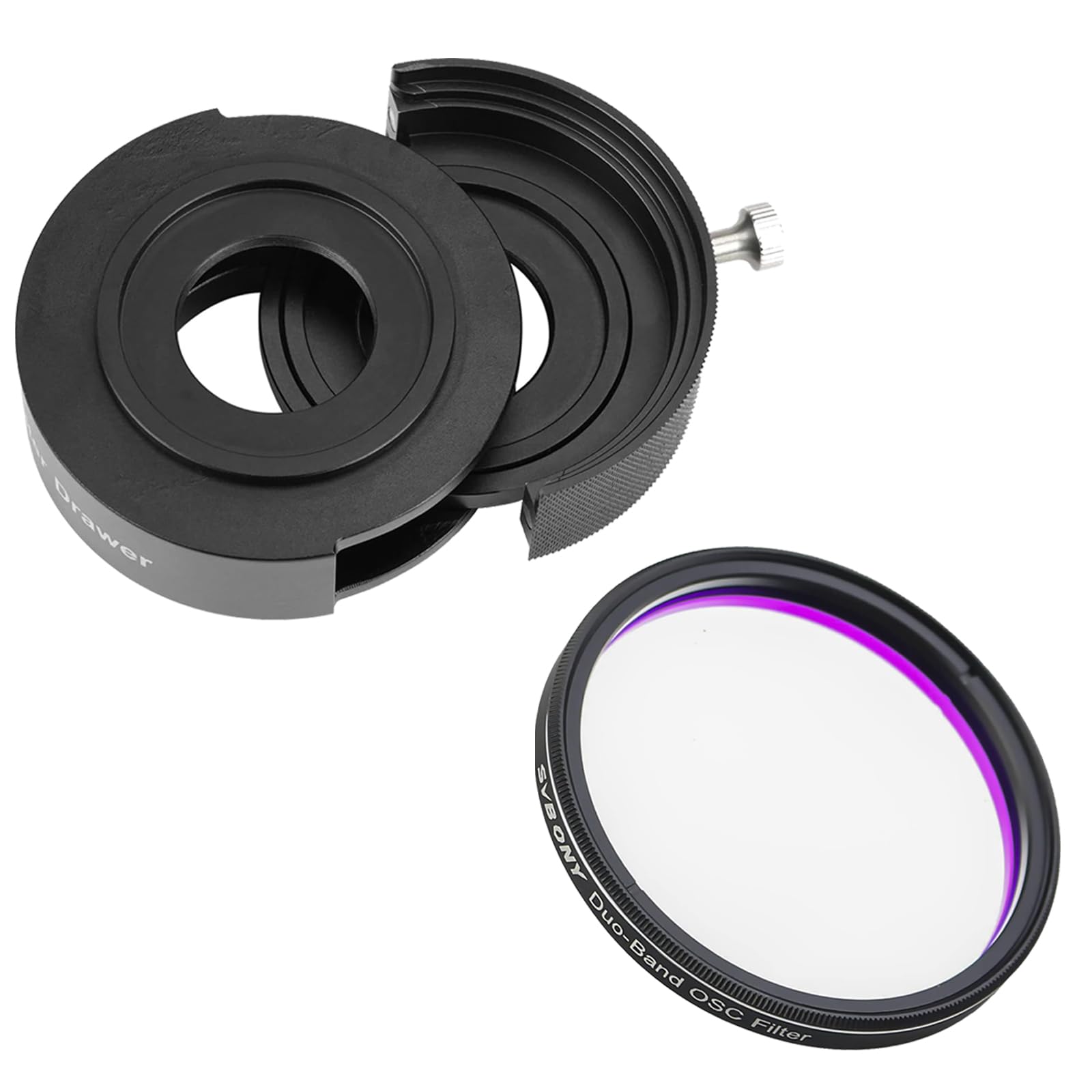 Svbony SV220 Astro Dual Schmalband Filter, 2 Zoll 7nm H-Alpha OIII Filter mit SV226 Teleskop Filterschublade