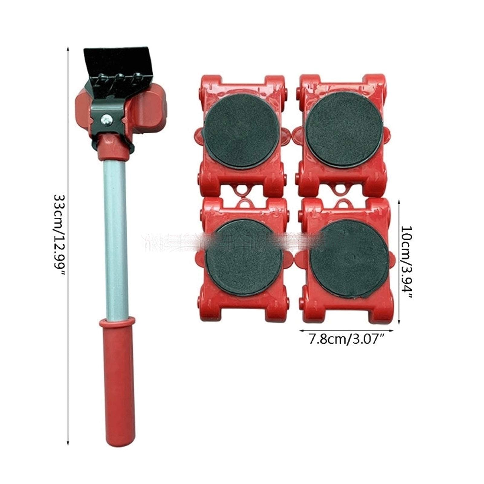 Trasportatore di mobili 4 Pezzi Si muove Mobili Strumento di Trasporto Shifter Ruota Mobile Dispositivo di Scorrimento Rullo di rimozione Strumenti in Movimento Pesante Solleva Facilmente Oggetti PE