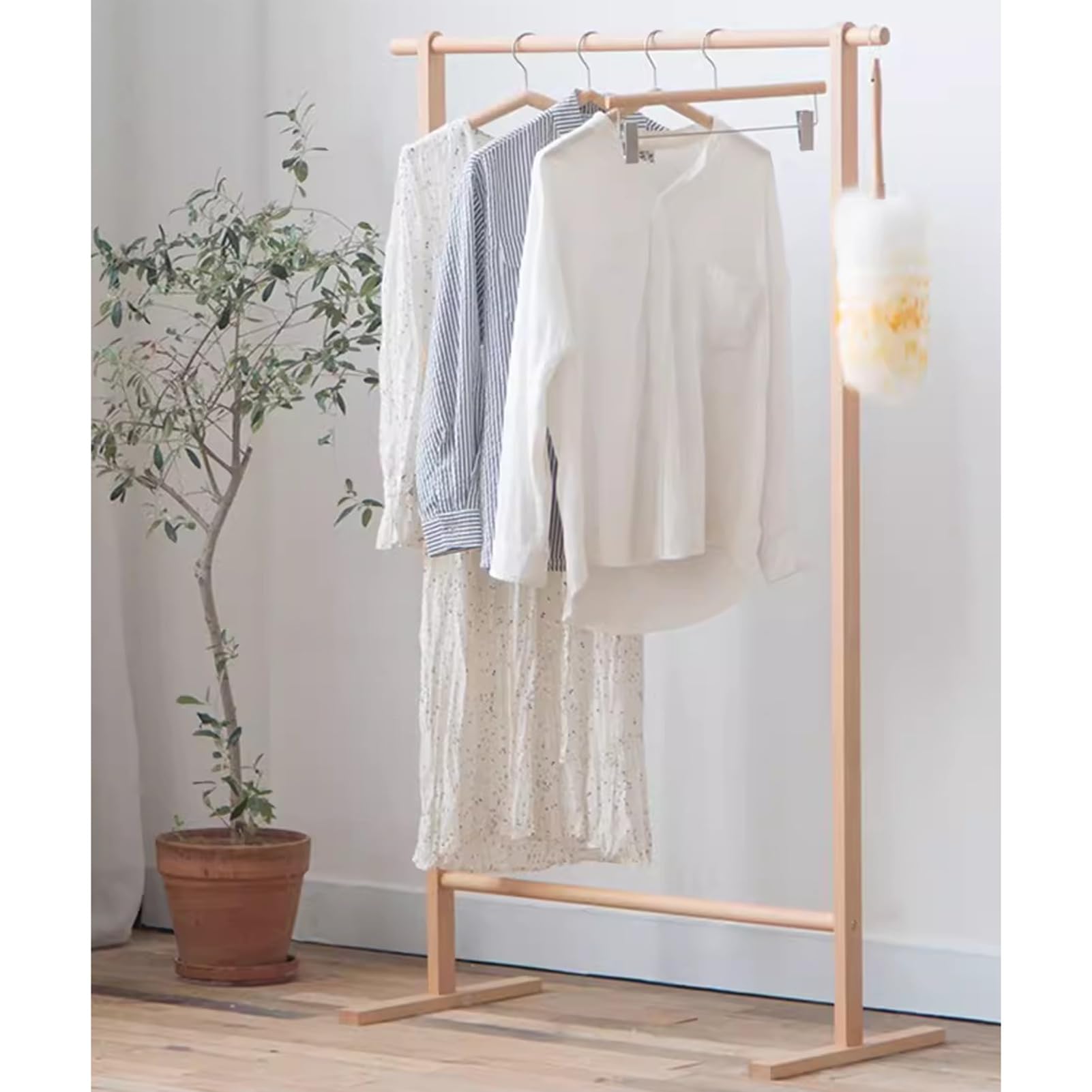 Amazon.com: Garment Rack Solid Wood Clothing Rack For Hanging