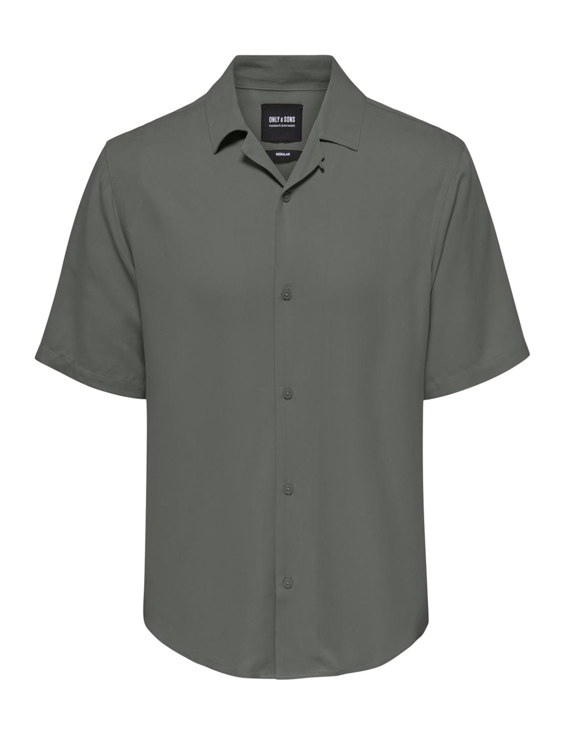ONLY & SONS Onsdash Life Reg Visc Res SS Shirt Noos, Castor Gray, XS