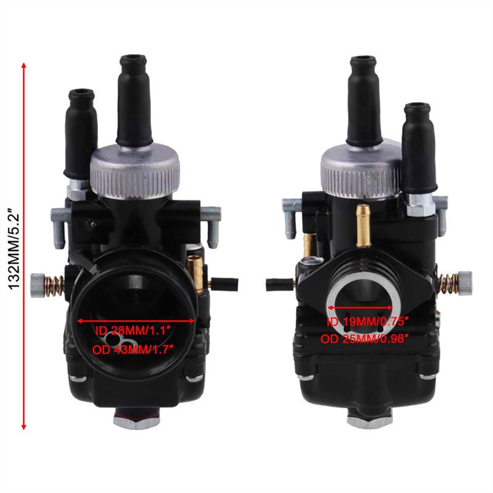 Carburador De Carreras De 19MM para Jog 50 JOG90 BWS100 RG50 DIO50-90 Puch Sachs Garelli Peugeot 50CC-100CC PHBG DS19mm Carburador para desbrozadora