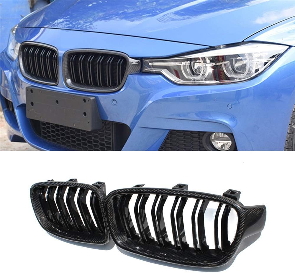 F30 Carbon Fiber Style Grille Grill for BMW 2012-2018 3 Series F30 F31 F35 Front Kidney Grille