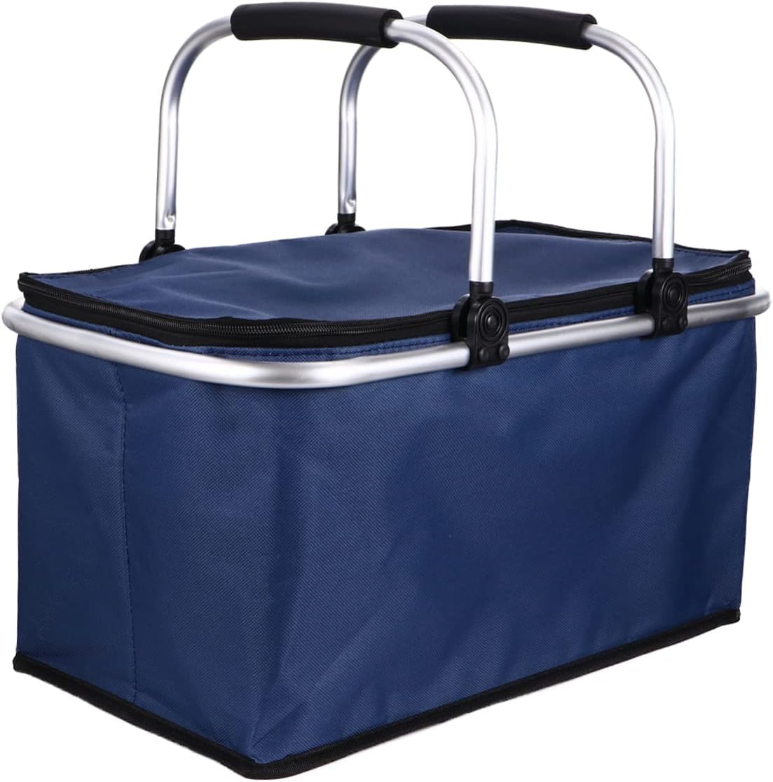 1pc Picnic Basket Capacity Insulated Storage Bag Oxford for Outdoor Camping School Travel Portable Picnic Lunch Bag