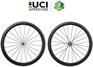 YOELEO クリンチャー/チューブレス カーボンホイール C50/50 リムブレーキ(STD) 採用NOVATEC(ノバテック) A291SB-SL/F482SB-SL ABGハブ SHIMANO(シマノ)用 Sapim スポーク(CX-RAY)用 前後セット