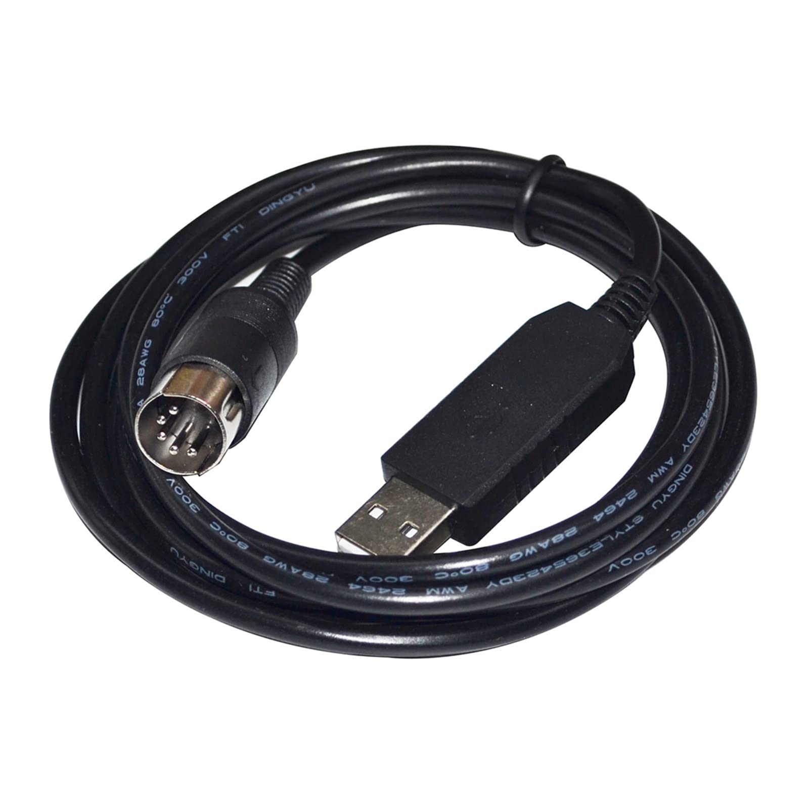 FT232RL - Cavo di comunicazione seriale RS232 da USB a DIN 5 pin maschio, adatto per bilancia elettronica (1,8 m, chip FT231XS)