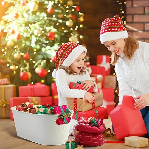 Miniatura 6 de LF LIKEFAIR Paquete de 2 cubos de metal galvanizado para bebidas, cerveza, vino, hielo, cubos de hielo para fiestas, 1.45 galones, cubo ovalado de