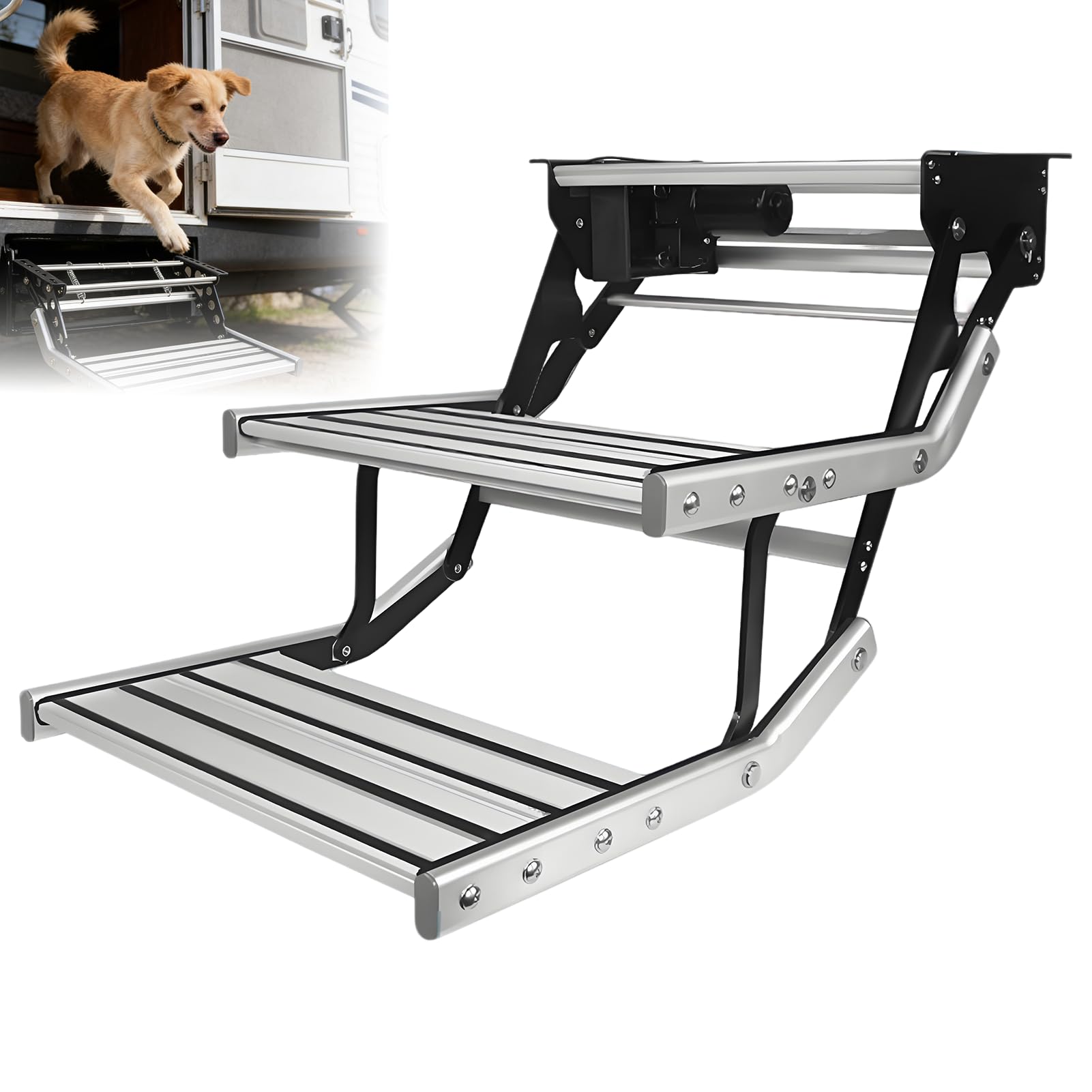 Marchepied d'entrée pliable pour caravane et marchepied de camping-car antidérapant