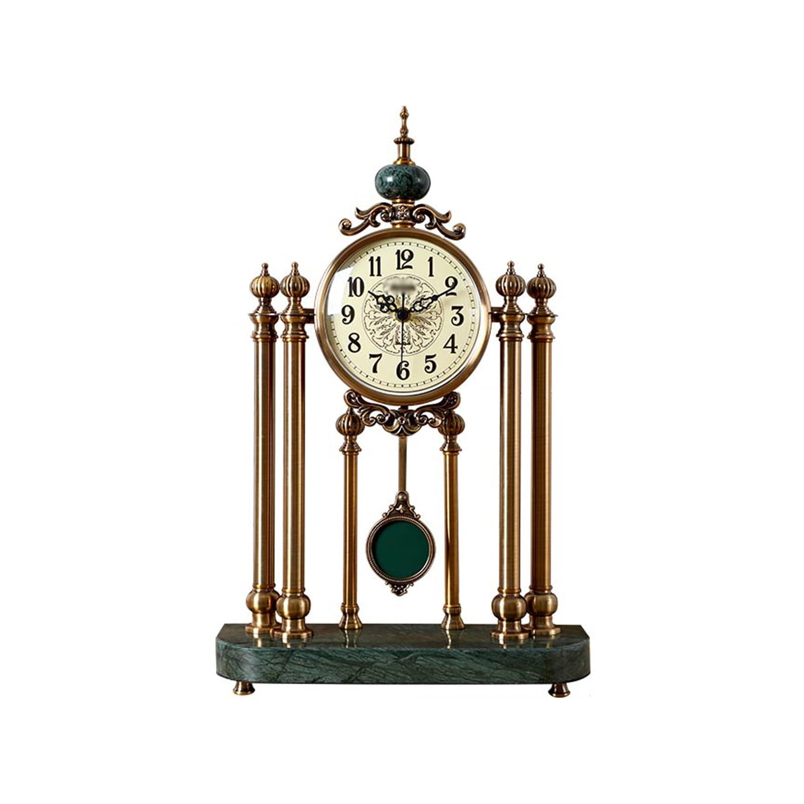 B3F7M4R9J2 Table clock Light Luxury Premium Desktop Clock Large Silent Swinging Desk For Bedroom Living Room Office