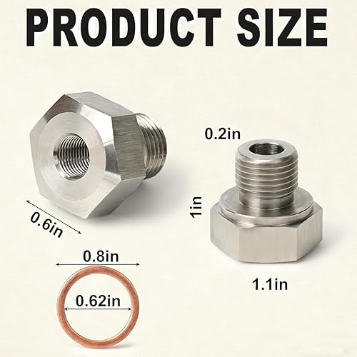 Miniatura 3 de Ls Swap Adaptador de sensor de presión de aceite M16 1.5 a 1/8 NPT accesorios de tubería de rosca para todos los motores de la serie GM LS LS1 LSX