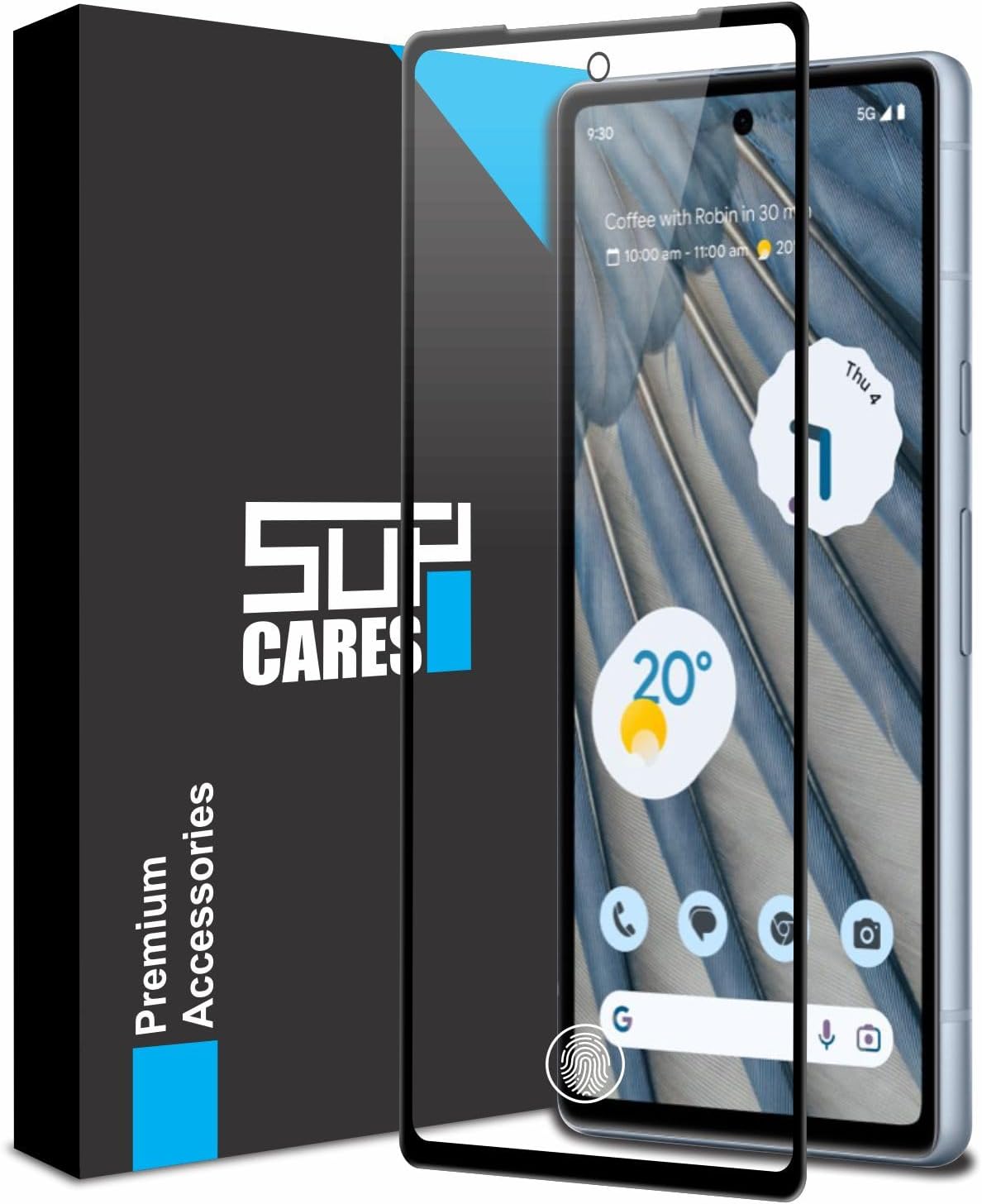Tempered Glass for Google Pixel 7A (6.1 Inch) With Installation Kit | 9H Edge to Edge Screen Protector | Black