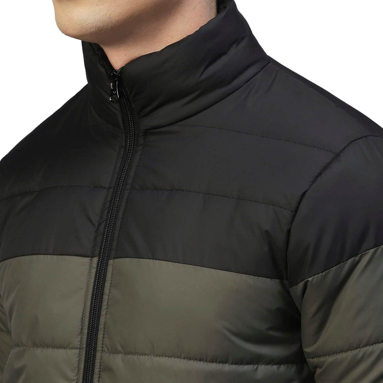 RIGO Colorblock Men's Long Sleeve Down Jacket