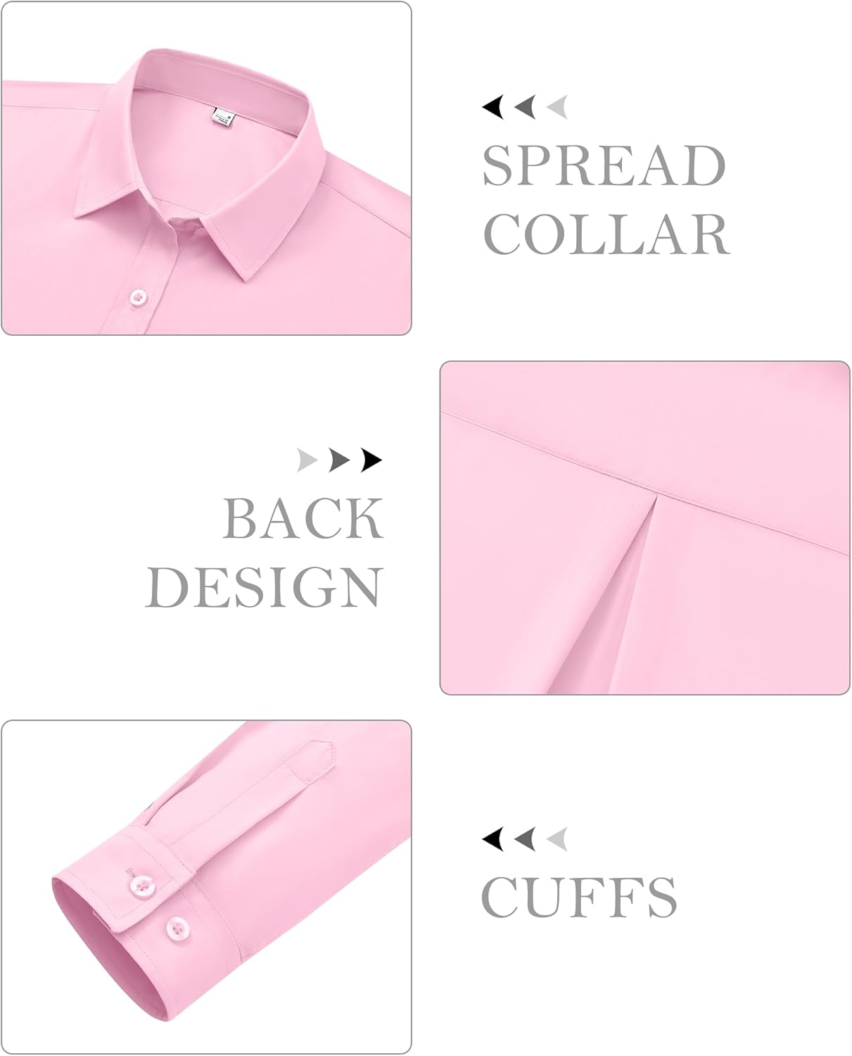 siliteelon Button Down Shirts for Women Dress Shirt Cotton Long Sleeve Collared Shirt Business Work Office Blouse Top - Image 7