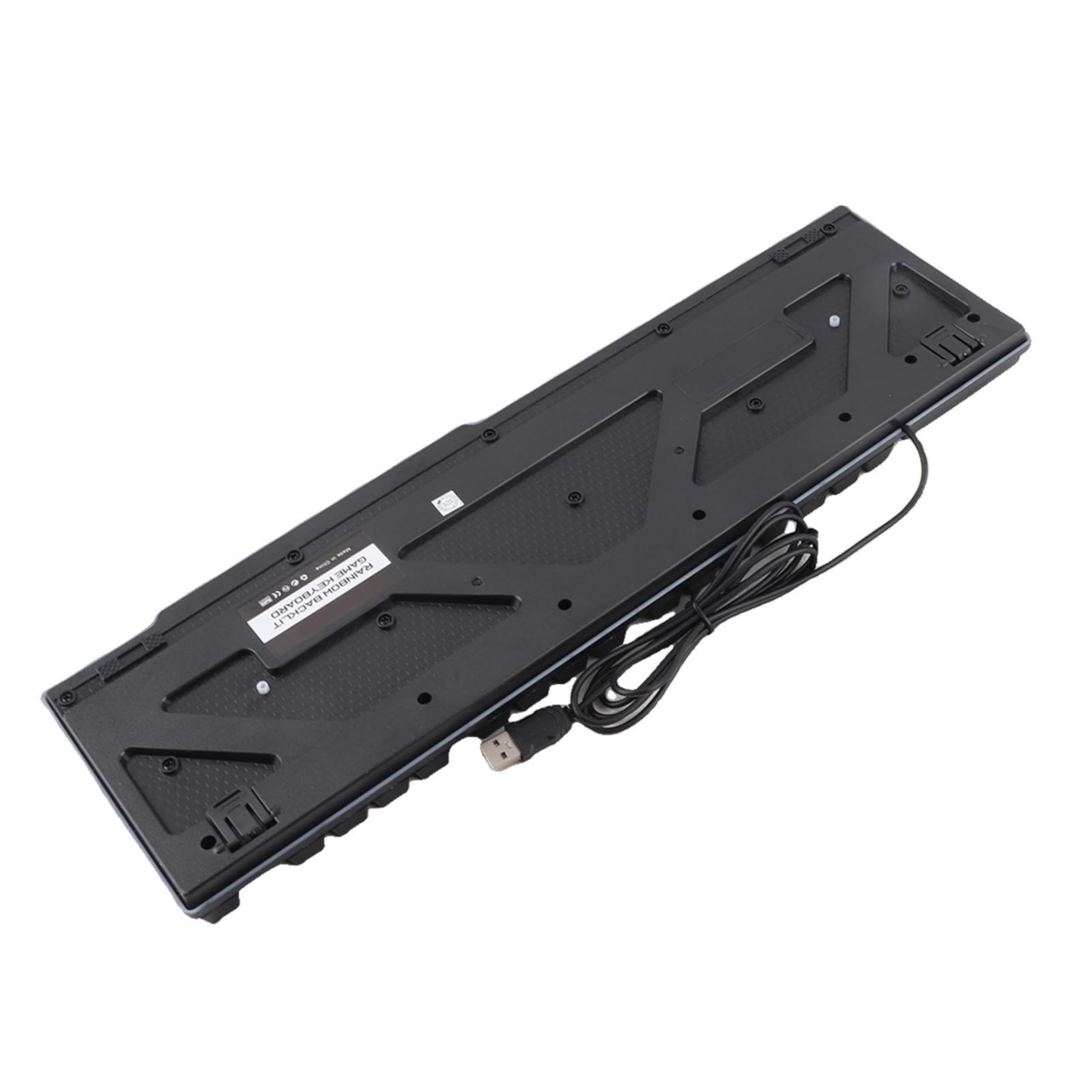 T Wolf TF800 zestaw combo gamingowy, 104 przyciski, klawiatura RGB z podświetleniem, 4-kolorowa, oddychająca mysz świetlna, zestaw słuchawkowy do gier 3,5 mm, antypoślizgowa podkładka pod mysz