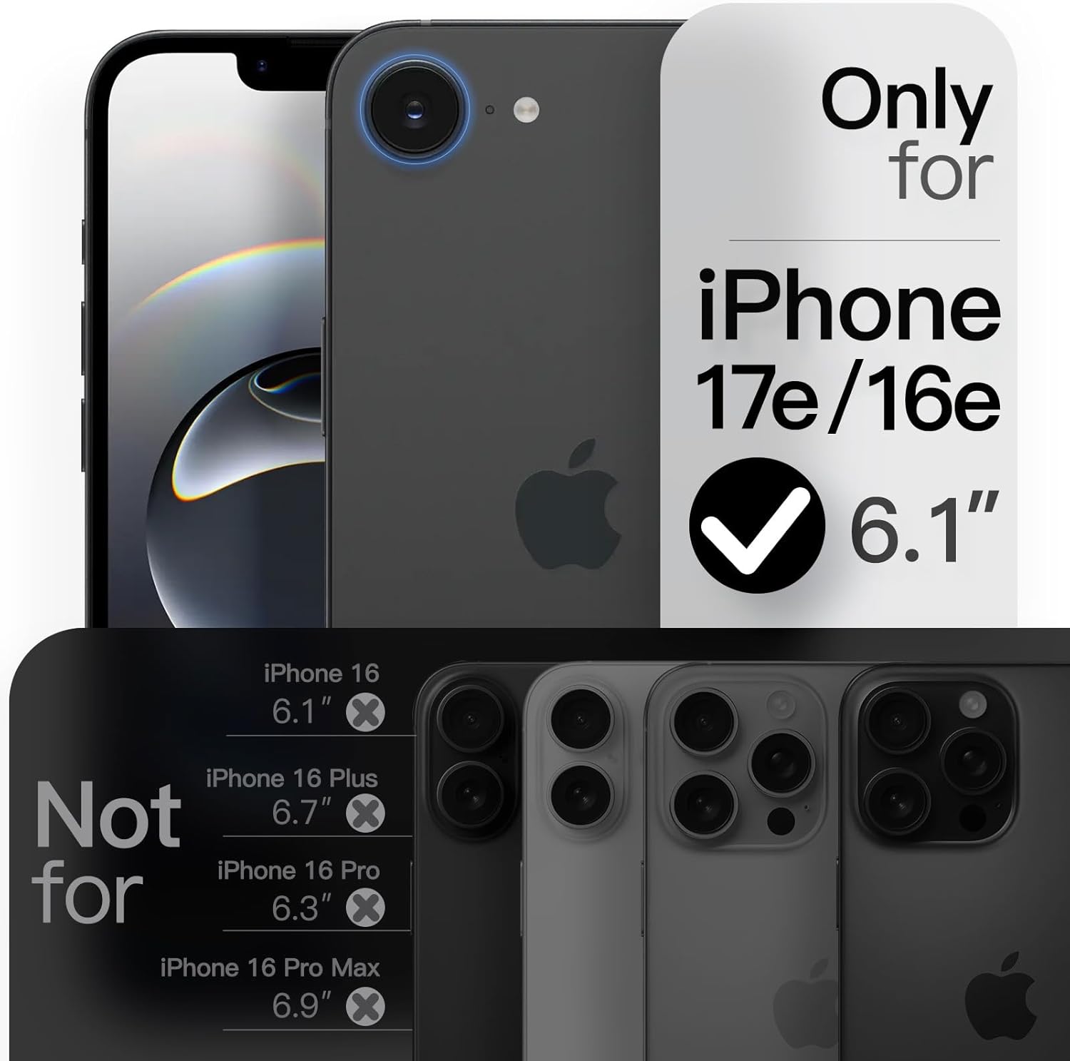 جيتك جراب مغناطيسي رفيع لموبايل ايفون 17e / ايفون 16e متوافق م... - view 2