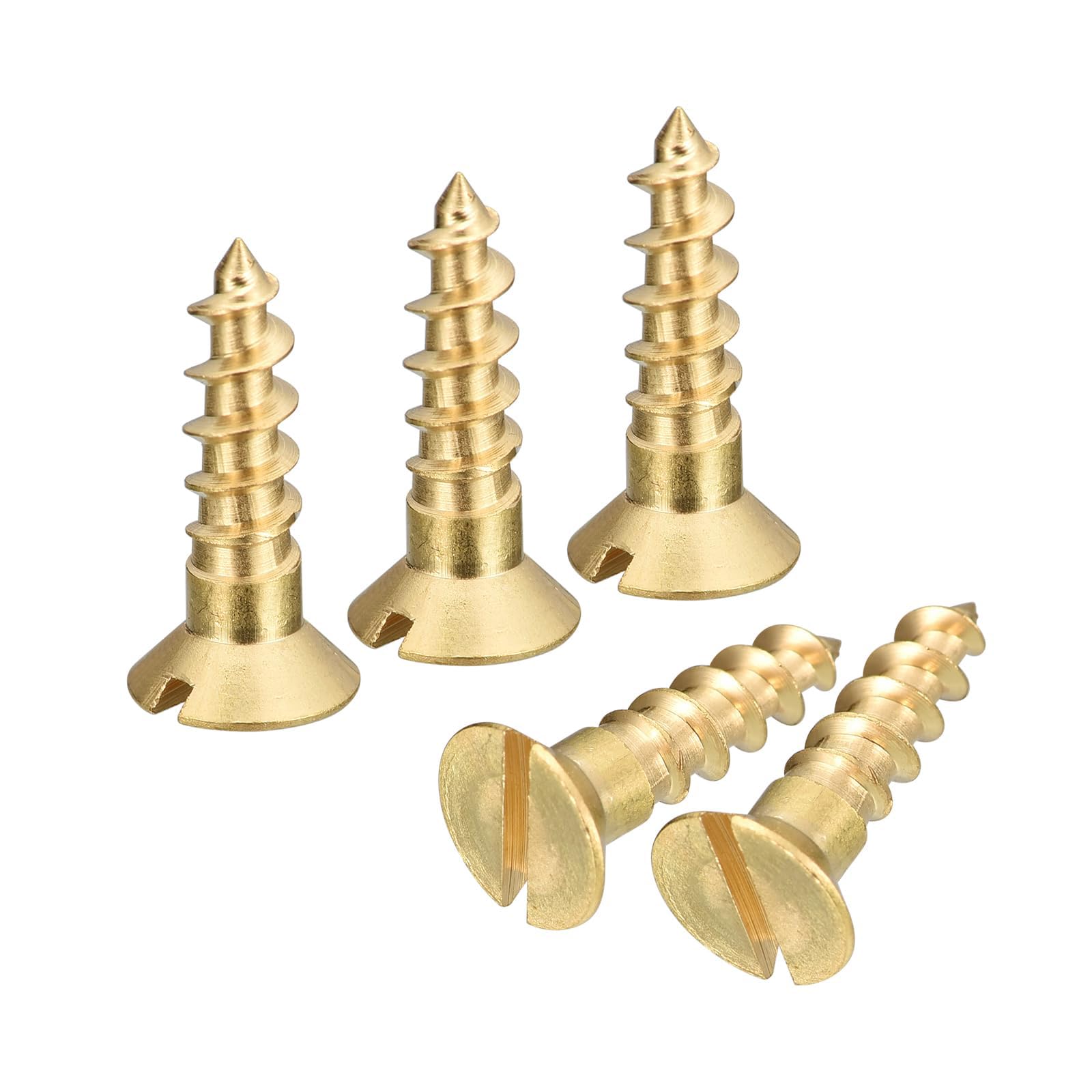TA-VIGOR 50Pcs Self Tapping Screws, M5 Slotted Flat Head Screw, 20mm Round Head Slotted Tapping Screws