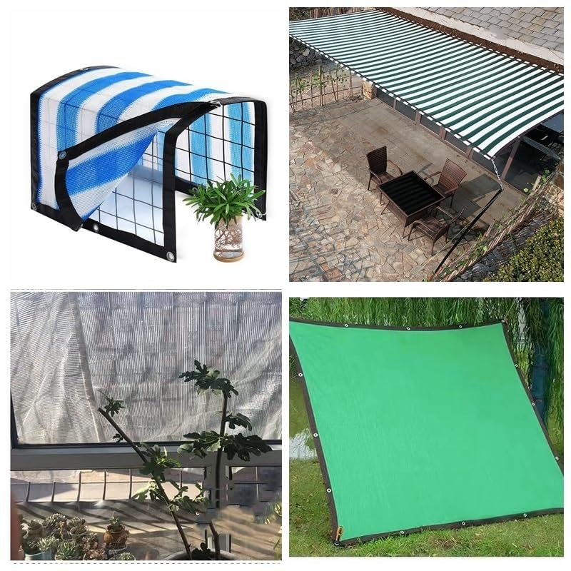 Outdoor Sun Shed HDPE UV Protection Shade Mesh Shade Sail Cloth 12 Needle 80~90% Shade Rate Car Pergola Garage Solar Shade Mesh (Color : Groen, Size : 1m X 4m)