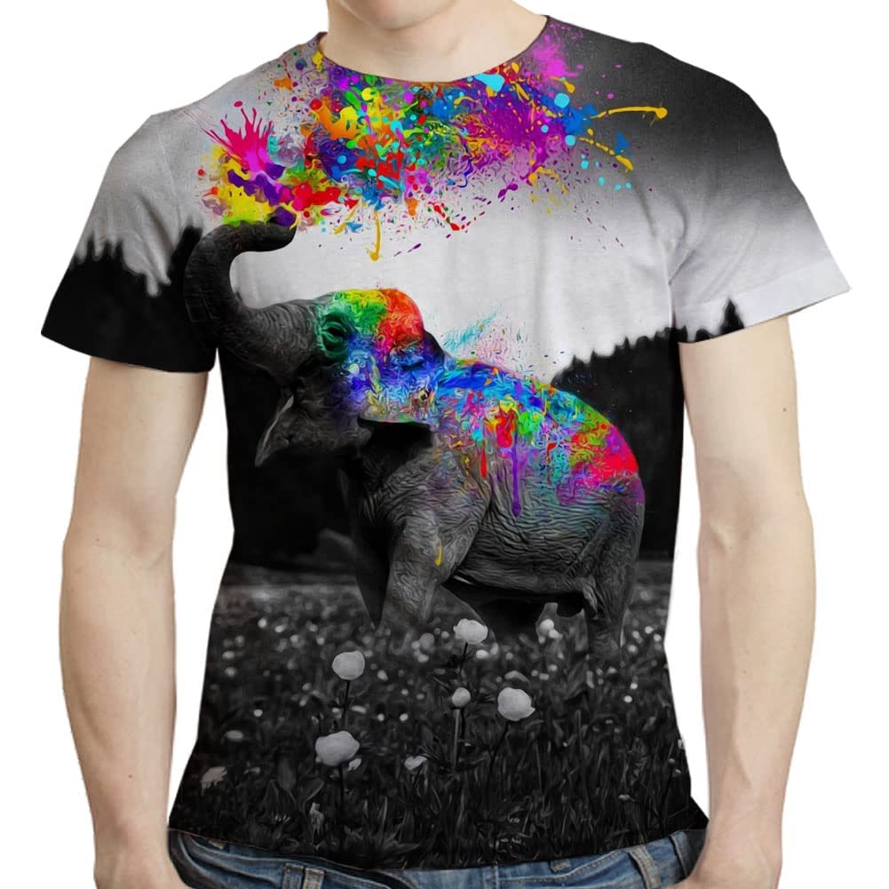 GecaitezT-Shirt Men 3D Print T-Shirt Men Graphic Tee Men S-3XL