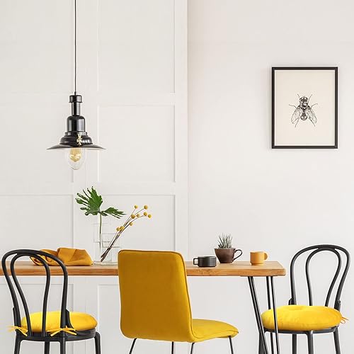 Miniatura 3 de Wesiti Juego de 4 cojines de asiento de patio al aire libre, 15 x 15 x 4 pulgadas, cojines redondos para sillas de muebles de patio, cojines