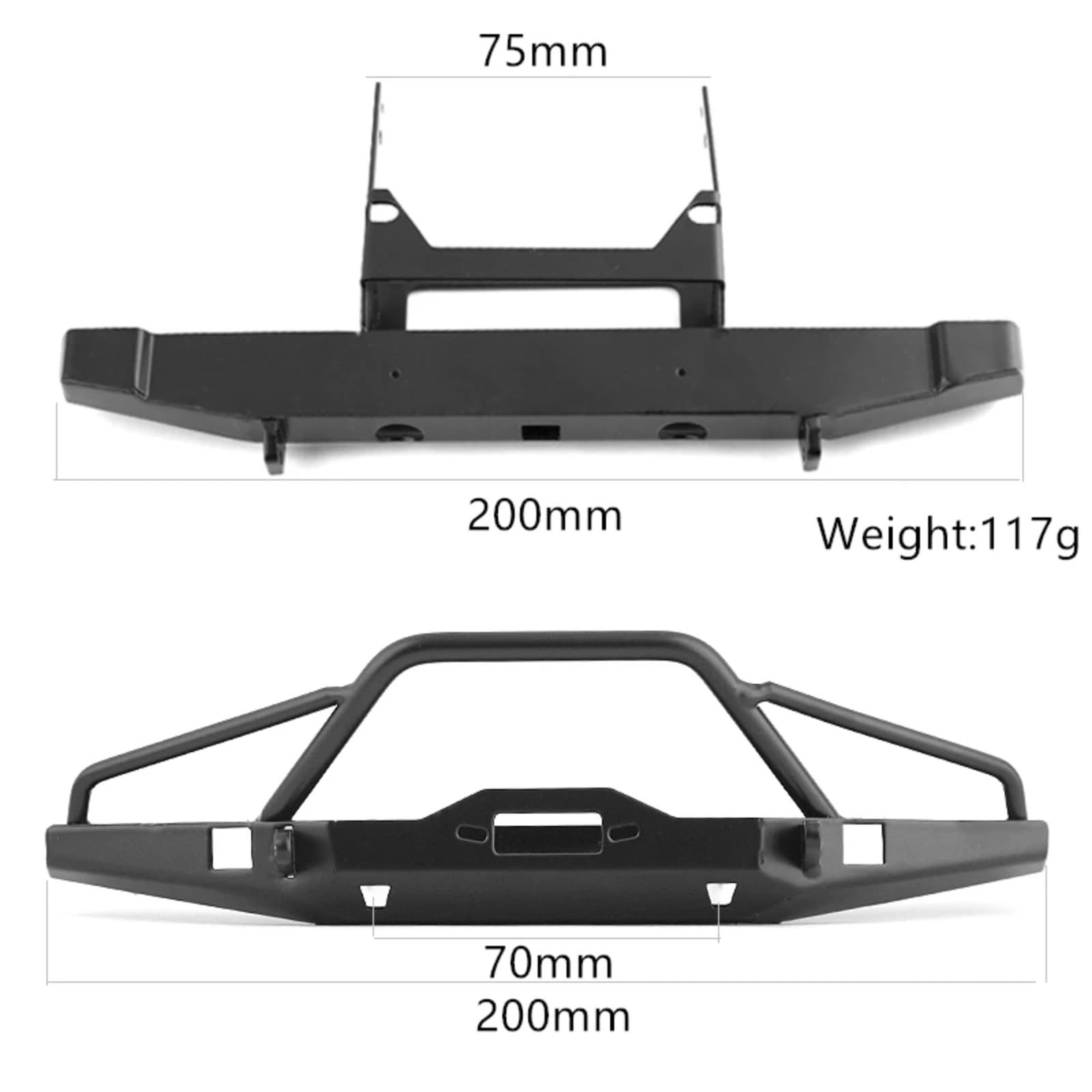 RC Accessoires Voitures pour Traxxas pour TRX4 pour Axial pour SCX10 pour LCG 1/10 Ensemble Pare Chocs Avant Arrière Métal Et Accessoires De Mise À Niveau Voitures Tout pour Terrain Télécommandées