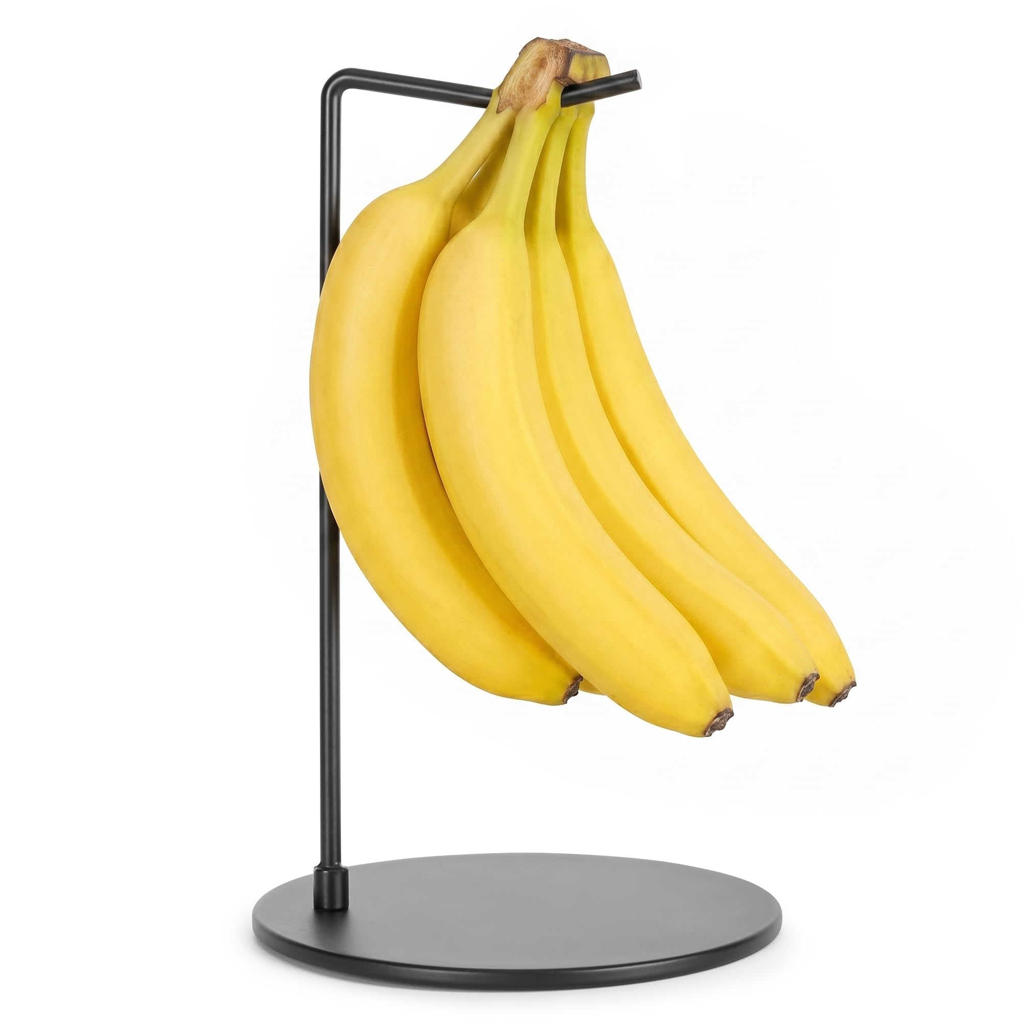 BULANGDE Metal Banana Holder Tree Stand with Extended Hook, Black
