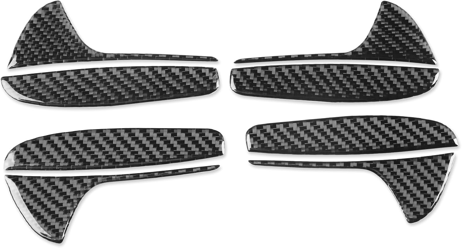 NVCNX Carbon Fiber Accessories for Mercedes Benz GLE GLS 350 450 450e 580 53 63 S AMG 2020-2026 2021 2022 2023 2024 2025 Inner Door Handle Cover Interior Trim Thick Overlay Sticker Decal 8PCs