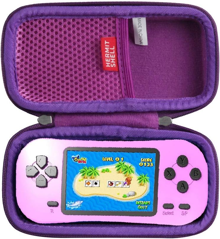 Hermitshell Travel Case for Beijue 218 Retro Handheld Games for Kids Built in 218 Classic Old Style Electronic Gam (Purple)