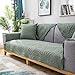 Homeen Cucina Copri Salva Divano,slipcover,Copridivano angolare in Cotone,copridivano Trapuntato di Alta qualità,Disponibile in Tutte Le Stagioni,Asciugamano Antiscivolo-Verde Scuro_70 * 70 cm