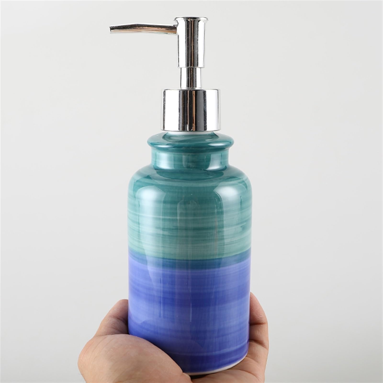 Dozownik mydła kreatywny kształt dozownik mydła do balsamu masaż olejek eteryczny mydło do mycia 350 ml/11,83 uncji pompa mydła do łazienki ceramiczna butelka mydła dozownik mydła (pomarańczowy)