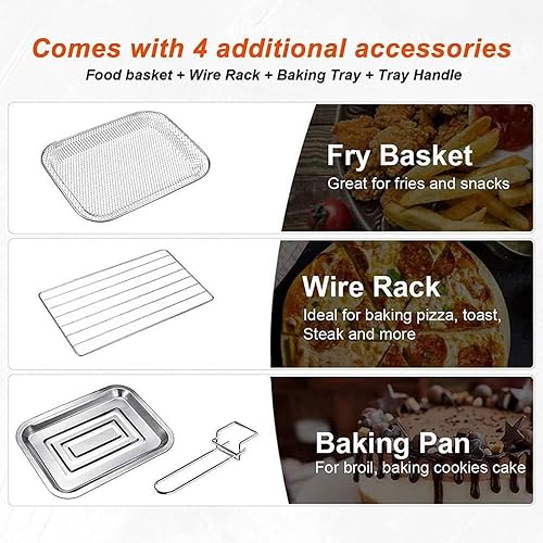 Miniatura 6 de Freidora de aire de 15L con pantalla LED sin aceite, cesta antiadherente, horno digital, precalentar alimentos saludables para freír, temporizador