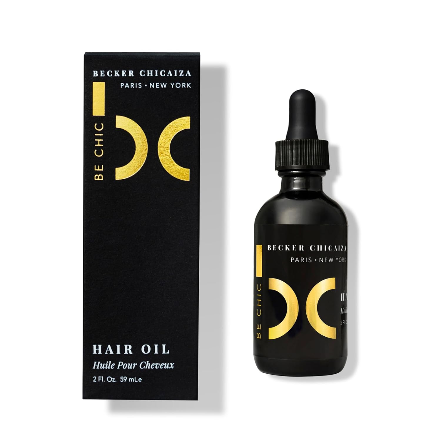 Hair Oil by Becker Chicaiza – Certified Vegan, Lightweight, Frizz Control, Shine Enhancing Hair Oil for All Hair Types, Leaves Hair Feeling Nourished and Soft 2 fl oz