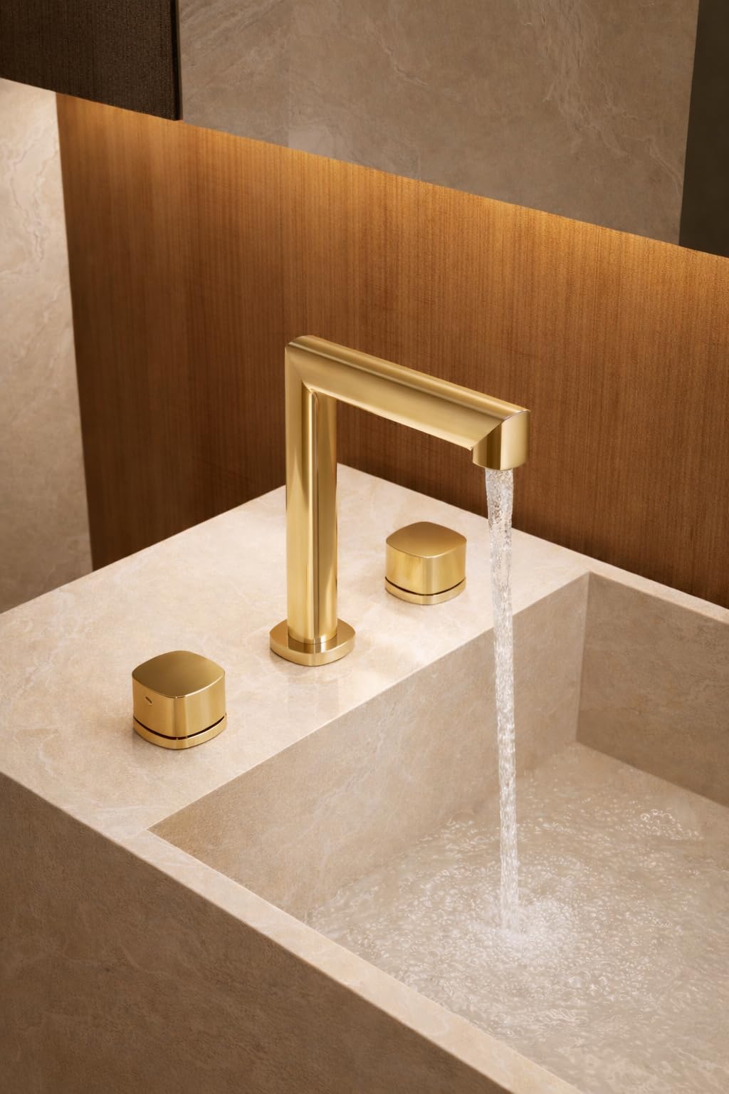 IMEX - Grifo Lavabo Bimando Toscana Grifería Baño en Latón Grifo para Lavabo Moderno Antigoteo Monturas Cerámicas Instalación Rápida