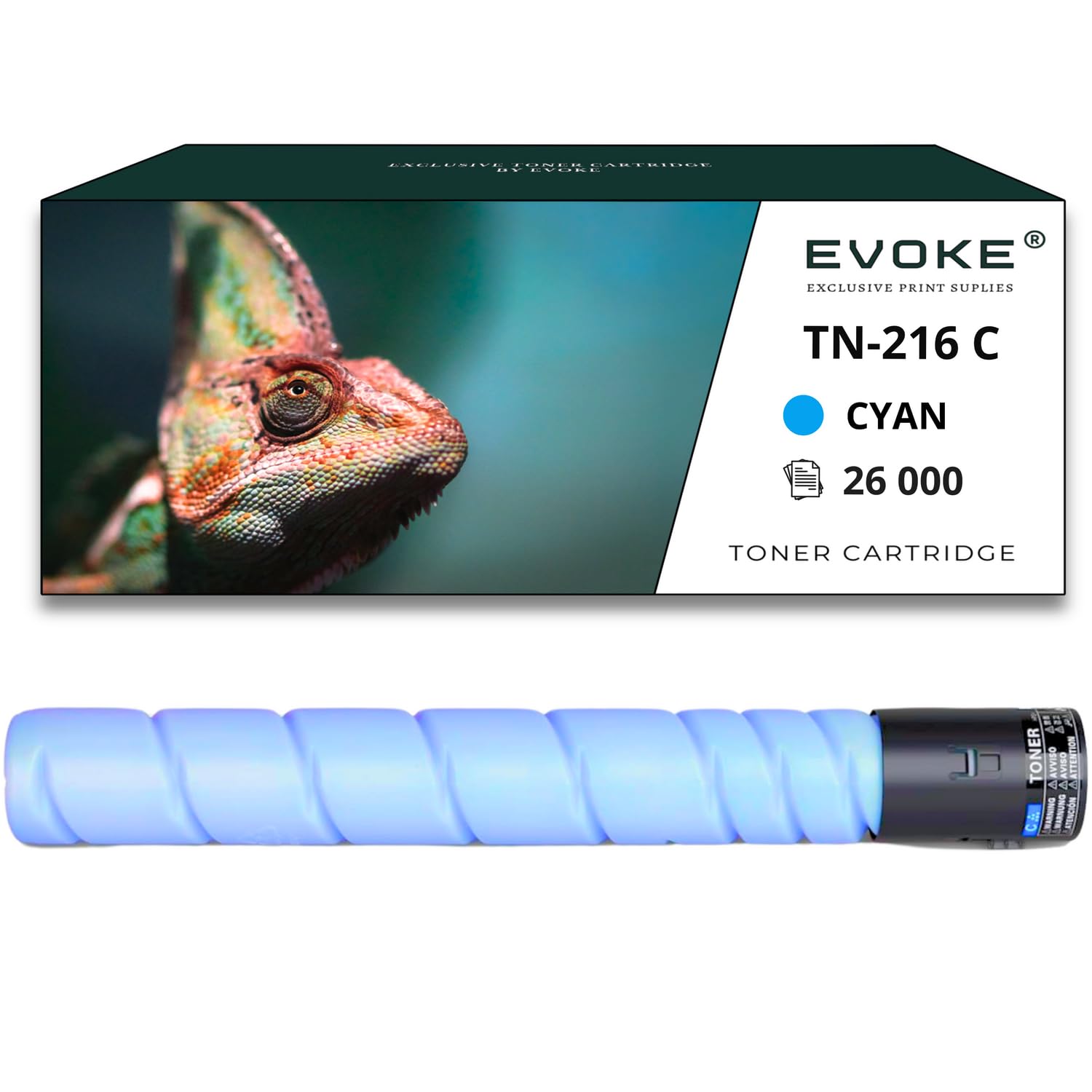 EVOKE TN216 TN-216 Toner Kompatybilny z Konica Minolta C220 C280 220 280 MF220 MF280 (Zestaw CMYK) 107000 Stron