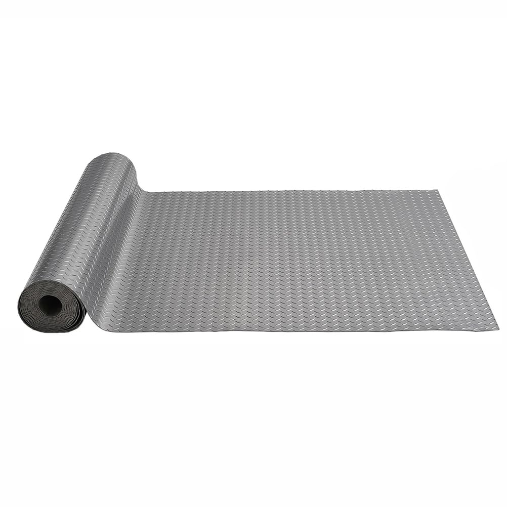 Tappetino da Garage con Piastra diamantata Pavimento in Vinile PVC in Rotoli Antiscivolo Spessore 1,5 mm, Resistente Tappetino da parcheggio sotto l'auto per SUV, Camion