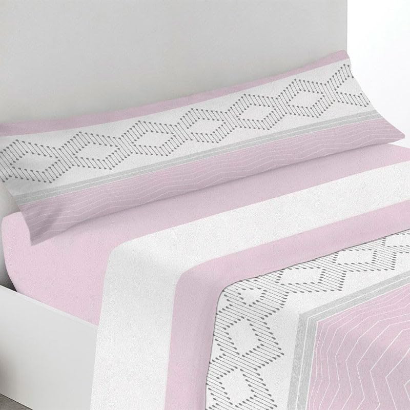 Rufino Díaz Juego Sábanas Invierno 3/4 Piezas Coralina Birmingham - Rosa, 135 cm