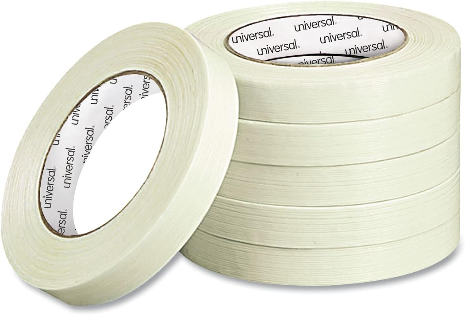 Universal 165# Medium Grade Filament Tape, 18mm x 54.8M, 3 Core, Clear (78034)
