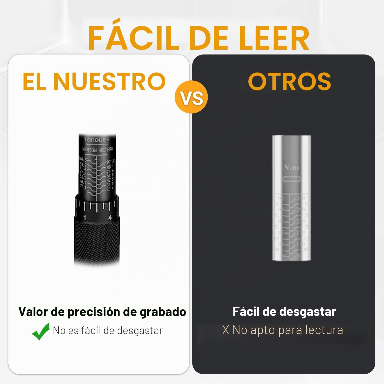 DEKOPRO Llave dinamométrica de doble dirección de 3/8 pulgadas, rango de 10-80 pies-libra y rango de 13.6-108.5 Nm, precisión de ±4%, trinquete de cromo vanadio de 24 dientes, mango mate