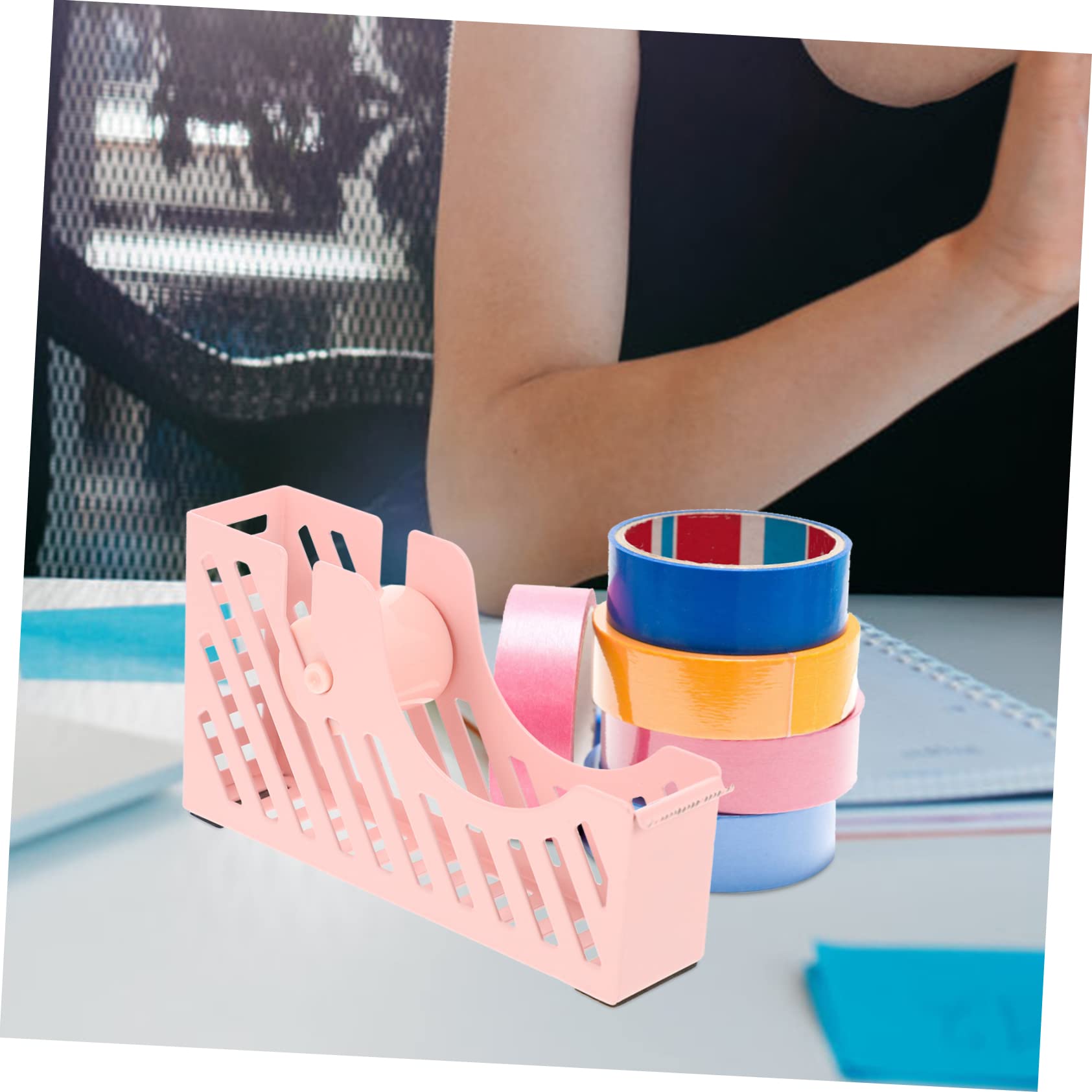 3pezzi Dispenser Per Nastro Adesivo Tavolo Cutter Compatto Per Ufficio e Casa Stabile Per Taglio Facile e Nastro Adesivo e Masking Tape